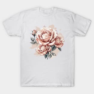 Roses ink wash painting T-Shirt